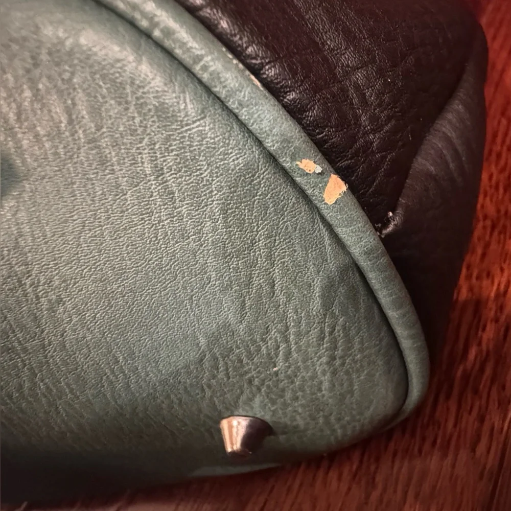 Montana West Buckle Shoulder Tote Purse Concealed Carry Rhinestones Black Blue - Picture 10 of 11